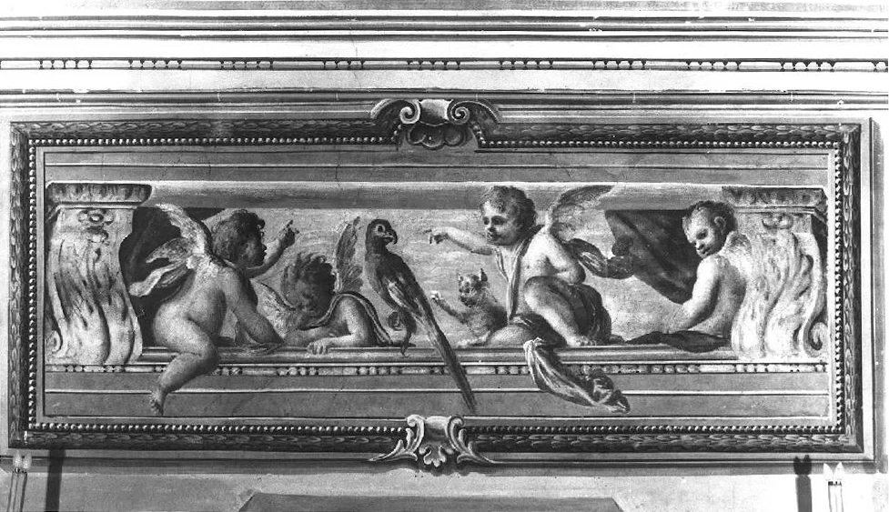 Angeli e putti con animali 1 - Rocca Sanvitale, Fontanellato, Parma
